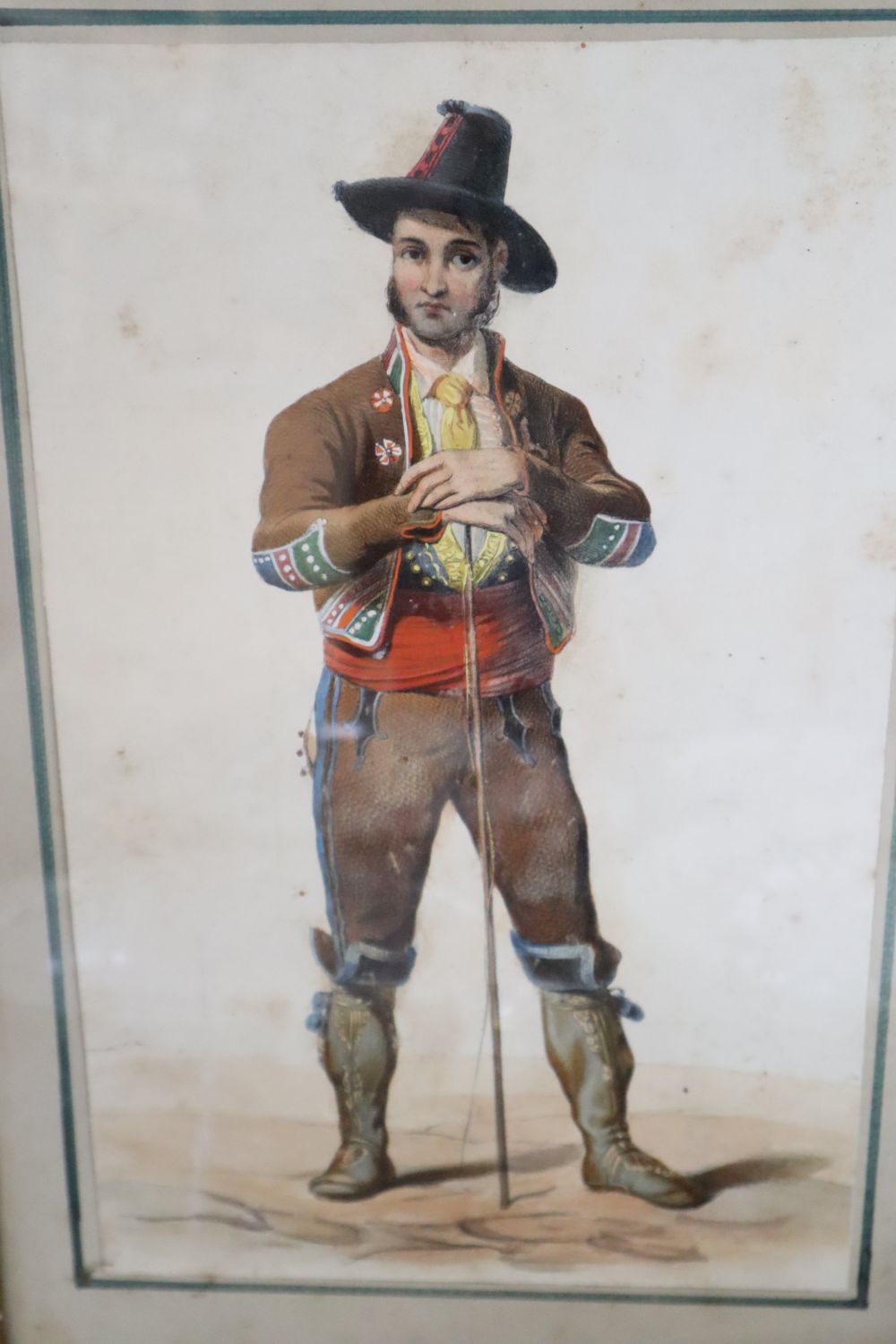 William John Ferguson (fl. 1849-78), Pozzuoli, in the Gulf of Naples (costume), pencil and wash and three other costume watercolours
